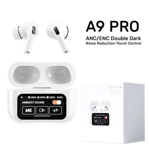 Bluetooth 5.4 Active Noise Cancelling Airpods - 1 Pcs, White - Model 9