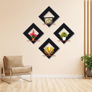 Diamond Wall Hanging Shelves Pack of 4