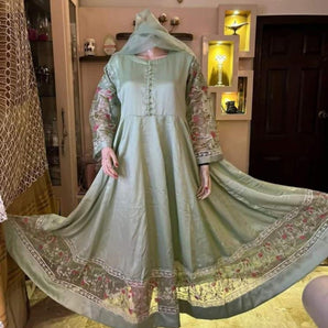 3 Piece Cotton Silk Embroidered Maxi (Stitched)