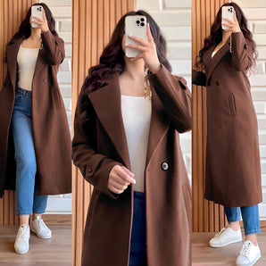 Classic Plain Fleece Coat